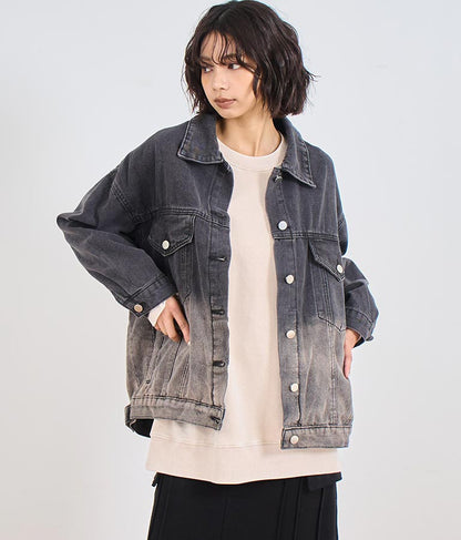 オーバーサイズ ピグメント スウェット 裏毛 トップス 153-5609