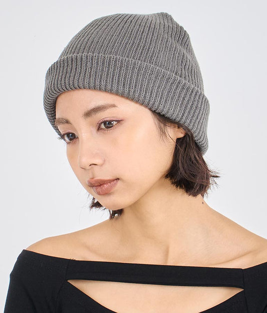 シンプル デザイン リブ ニット キャップ ビーニー 159-5621