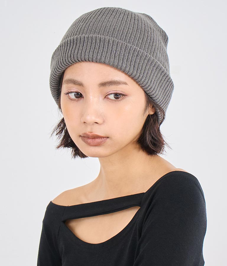 シンプル デザイン リブ ニット キャップ ビーニー 159-5621