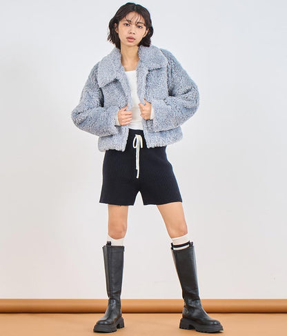 フェイクファー 衿付き ジャケット コート 796-8945