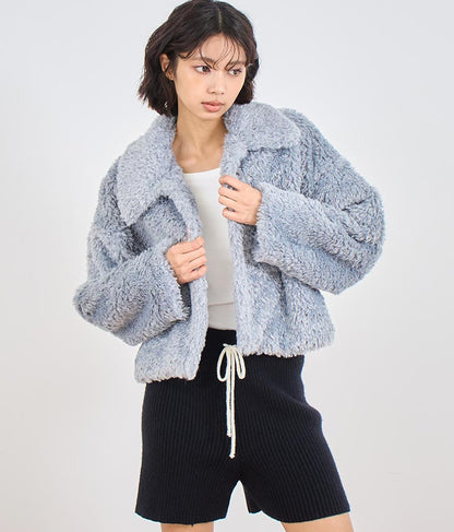 フェイクファー 衿付き ジャケット コート 796-8945