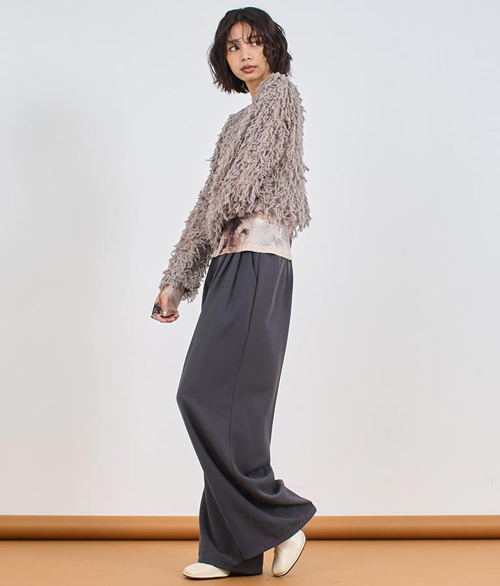 センタープレス タック ワイド スラックス パンツ 152-5608