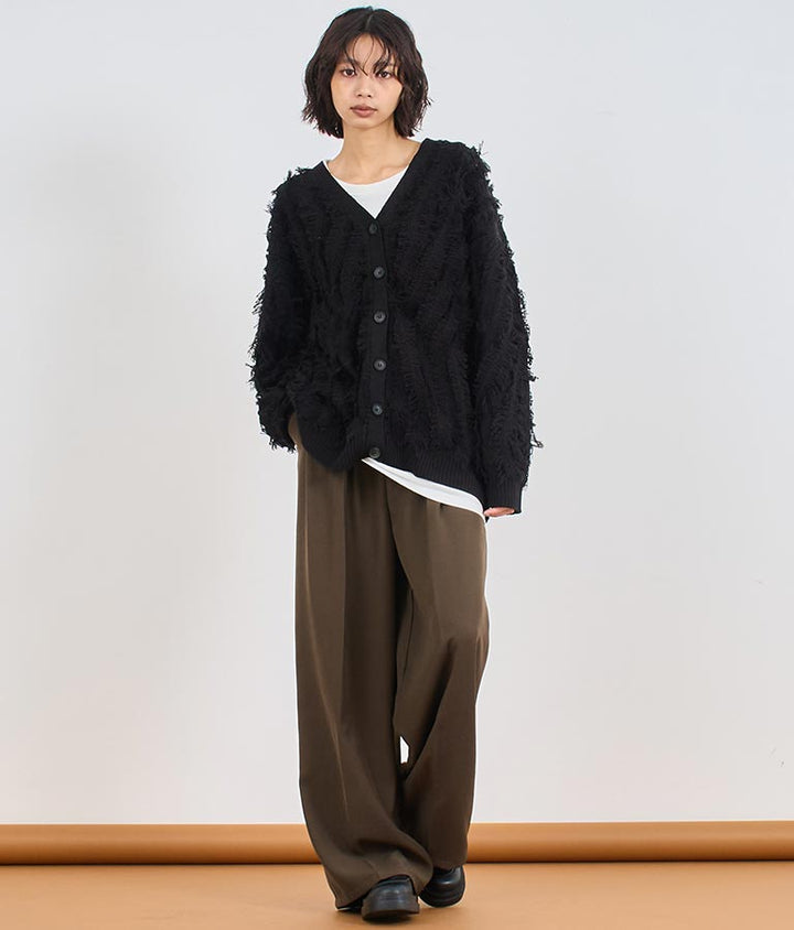 センタープレス タック ワイド スラックス パンツ 152-5608