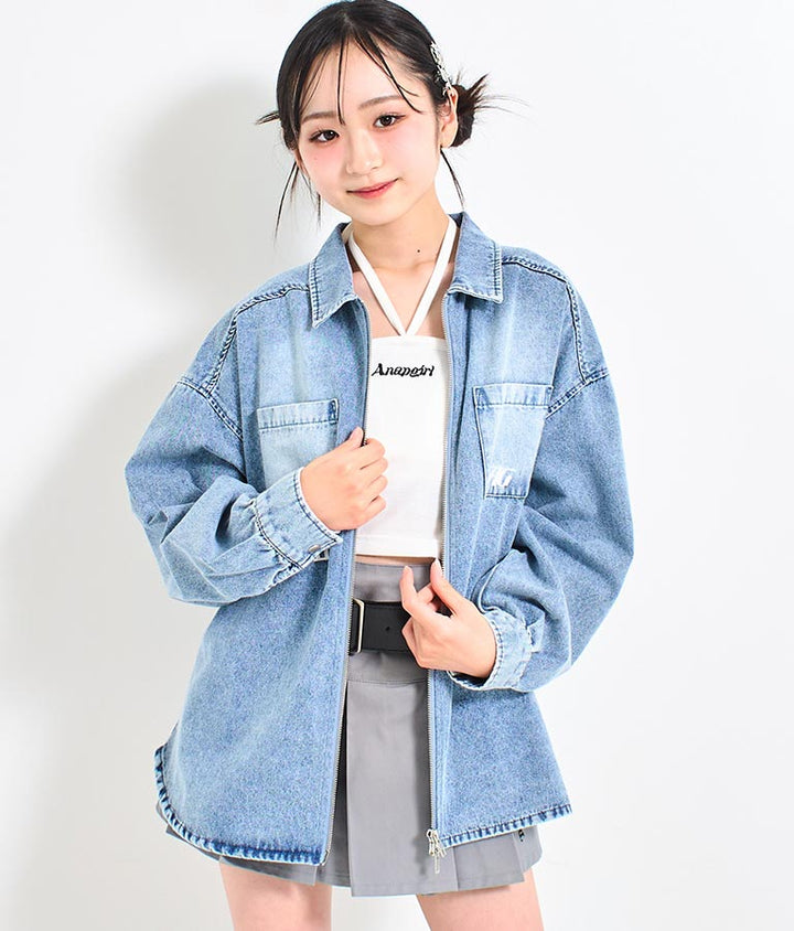 2WAY パッド付き ロゴ 刺繍 キャミソール 913-7608