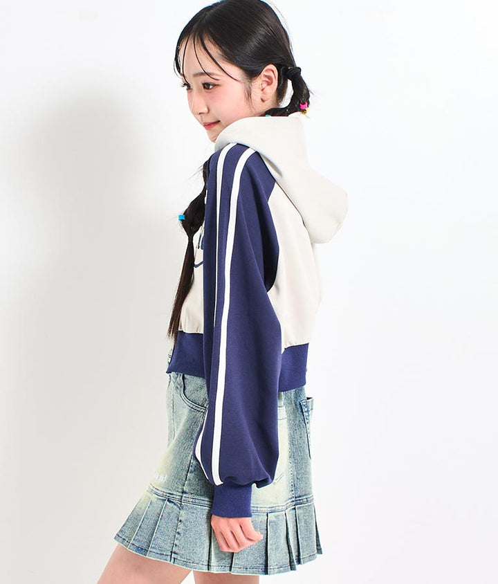 ダブル ジップ ジャージ パーカー 【キッズお揃い】914-7607