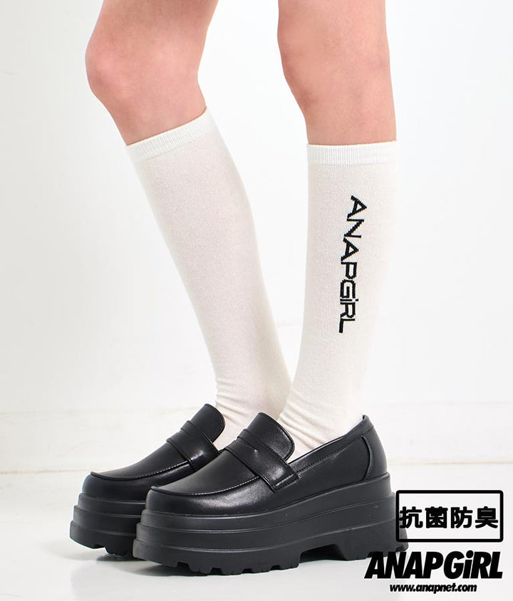 ロゴ ハイソックス (抗菌防臭加工) 919-7627