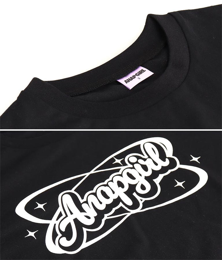 裾 リボン ドロスト クロップド ロングスリーブ Tシャツ 913-7615