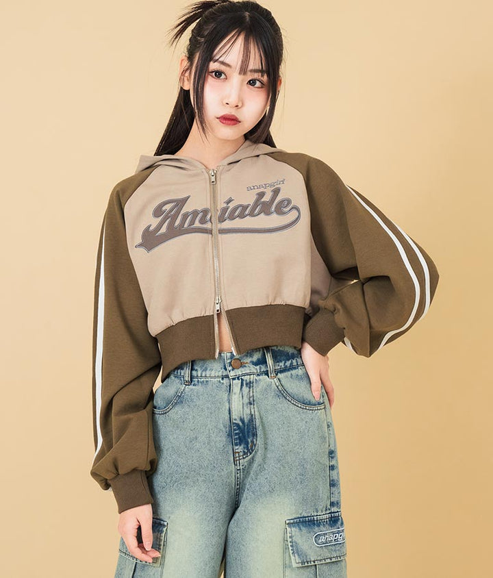 ダブル ジップ ジャージ パーカー 【キッズお揃い】914-7607