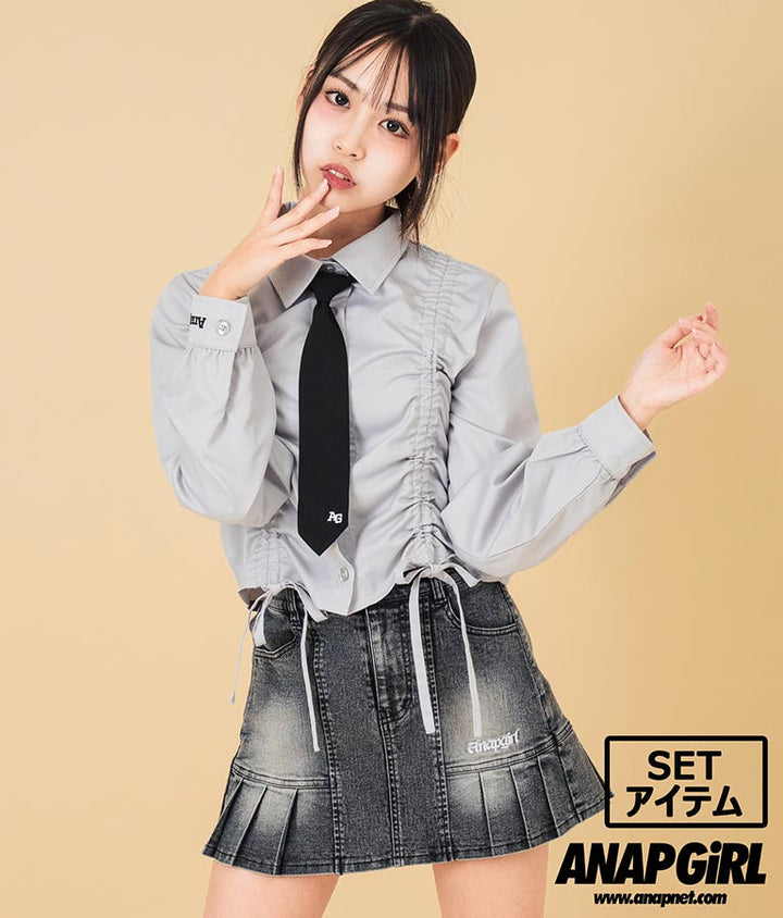 ネクタイ付 シャーリング シャツ 918-7620