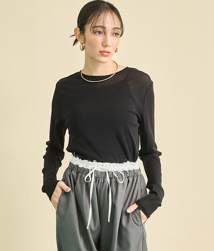 パワーネット メッシュ シアー クルーネック プルオーバー 363-9645