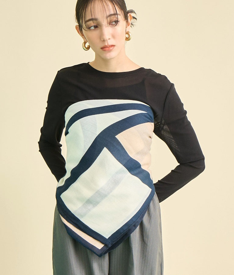 パワーネット メッシュ シアー クルーネック プルオーバー 363-9645