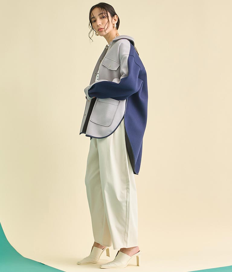 EimeeLaw 配色 ボンディング シャツ ジャケット 364-9599