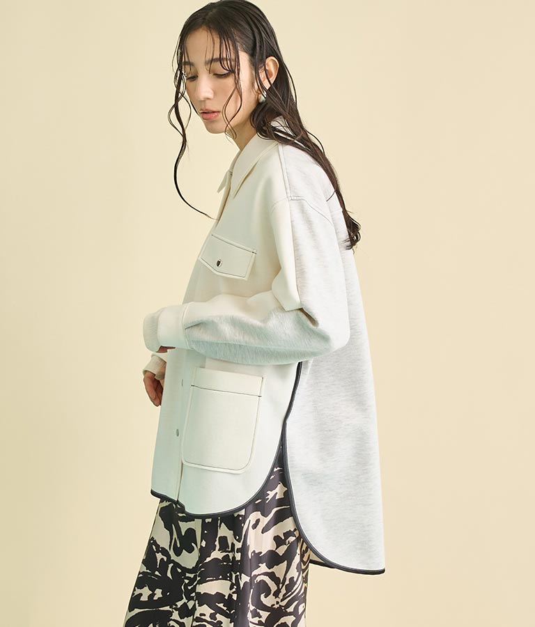 EimeeLaw 配色 ボンディング シャツ ジャケット 364-9599