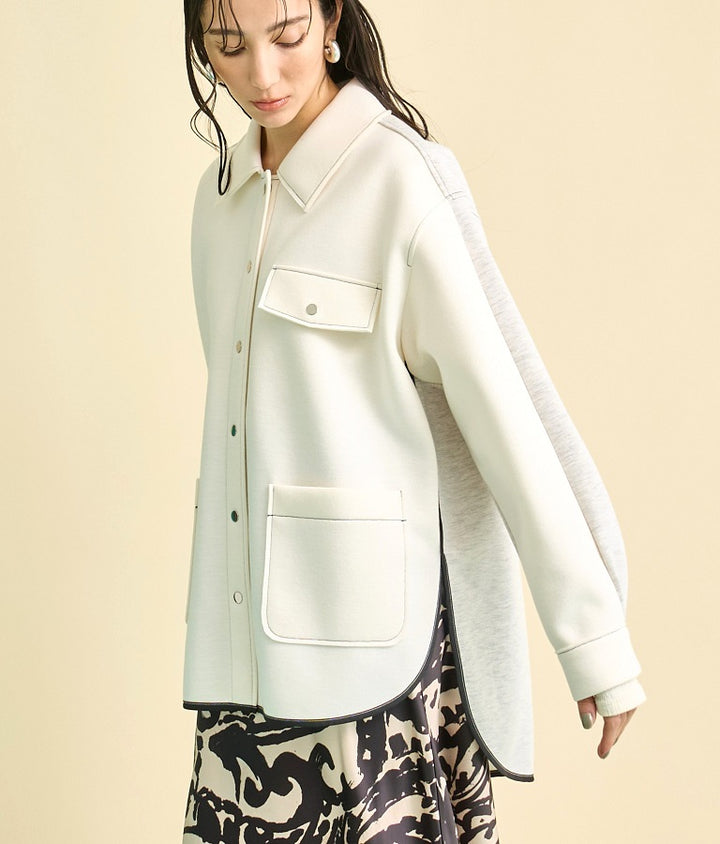 EimeeLaw 配色 ボンディング シャツ ジャケット 364-9599