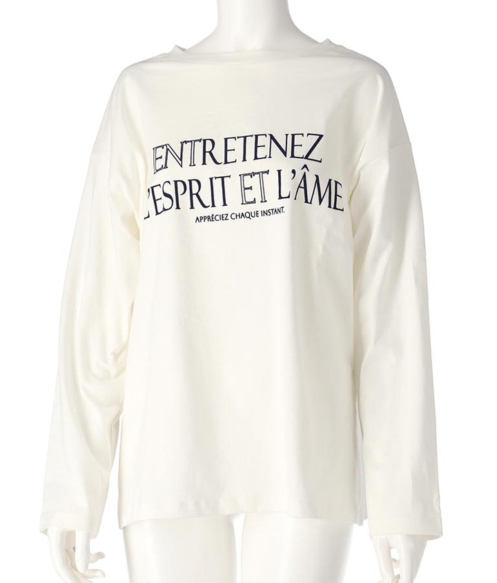 USA コットン フロッキー プリント ロング Tシャツ 363-9648