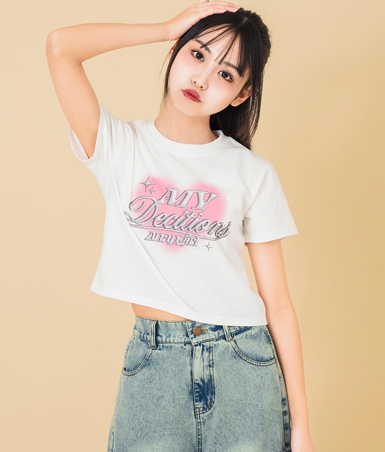3D ロゴ プリント Tシャツ 913-7628