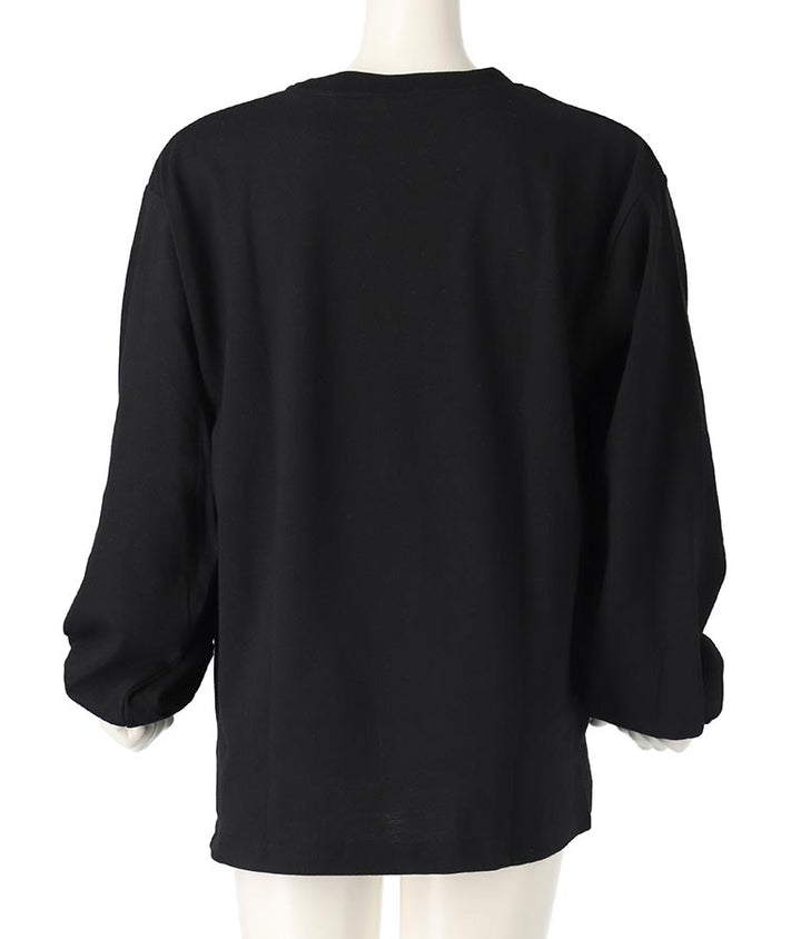 袖 リブ プリント ロング スリーブ Tシャツ 423-3348