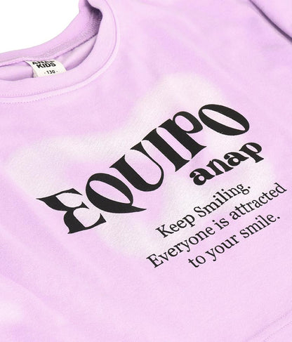 袖 リブ クロップド丈 プリント ロング スリーブ Tシャツ 423-3349