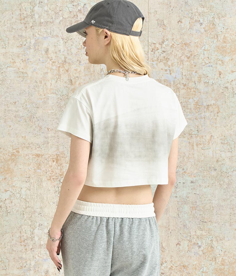 クロップド ヴィンテージ 加工 Tシャツ 153-5669