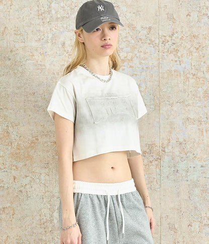クロップド ヴィンテージ 加工 Tシャツ 153-5669
