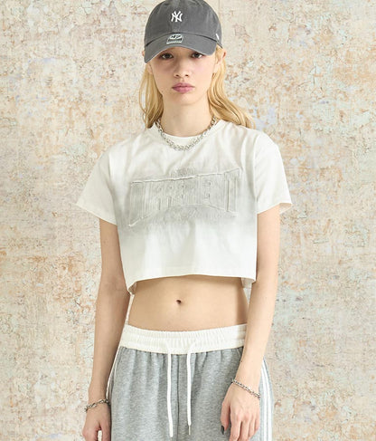 クロップド ヴィンテージ 加工 Tシャツ 153-5669