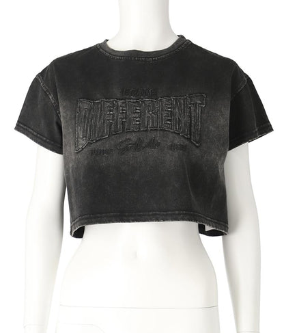 クロップド ヴィンテージ 加工 Tシャツ 153-5669