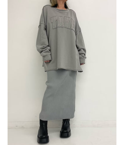 リブ ニット ロング タイト スカート 151-5675
