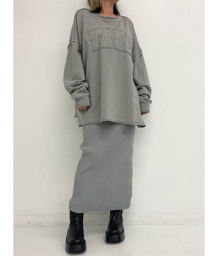 リブ ニット ロング タイト スカート 151-5675