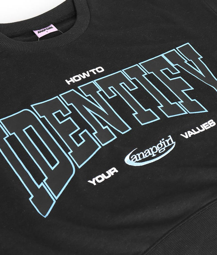 カレッジ プリント ミニ 裏毛 クロップド Tシャツ 913-7641