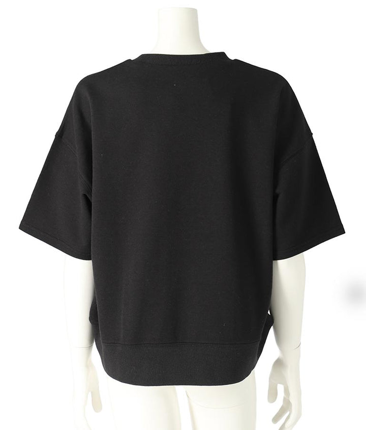 カレッジ プリント ミニ 裏毛 クロップド Tシャツ 913-7641