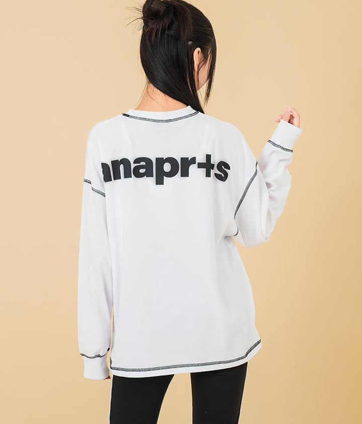 ANAP R+S【リラスポ】バックロゴ オーバーサイズ ロンT (ユニアイテム)