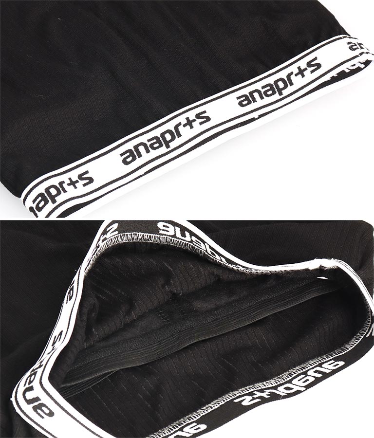 ANAP R+S【リラスポ】パッド入り ロゴ ゴム ショート丈 リブ タンクトップ 913-7622