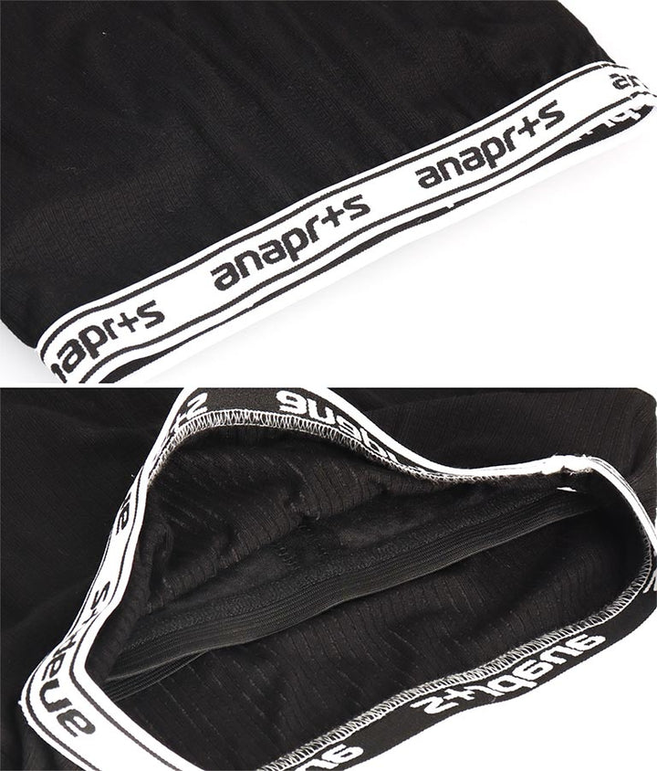 ANAP R+S【リラスポ】パッド入り ロゴ ゴム ショート丈 リブ タンクトップ 913-7622