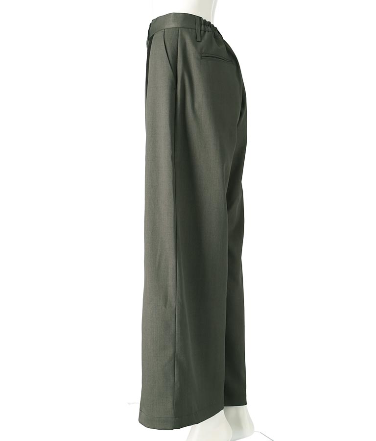 センター ライン ホック デザイン スリット パンツ 362-9614