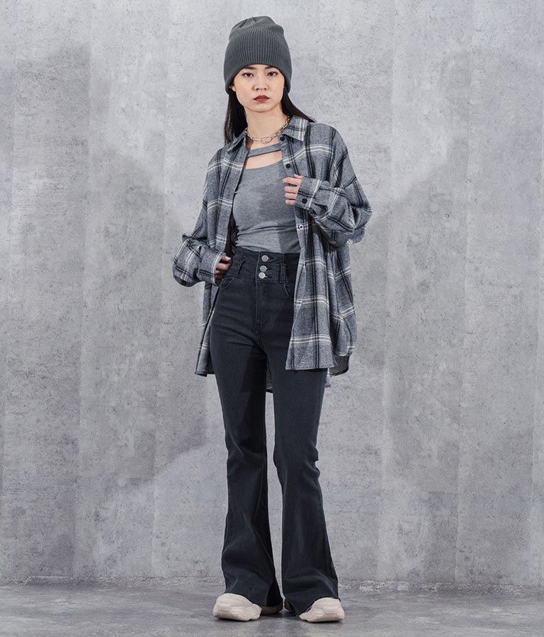 2WAY オフショルダー デザイン カットソー トップス 153-5638