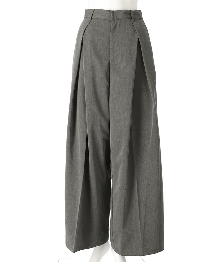 タック デザイン ワイド パンツ 362-9585