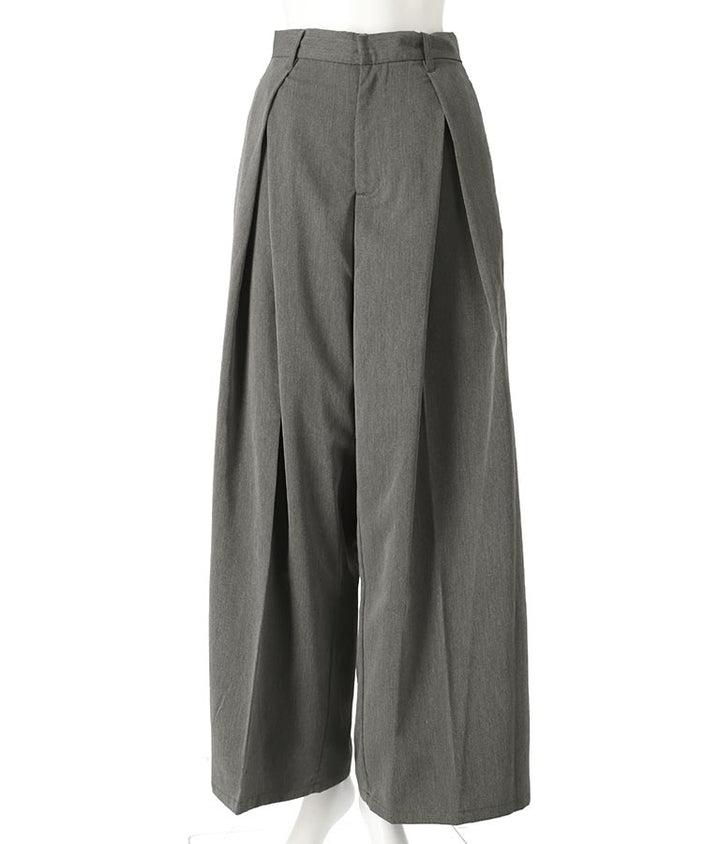 タック デザイン ワイド パンツ 362-9585