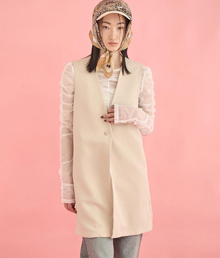ダブルクロス ロング ジレ