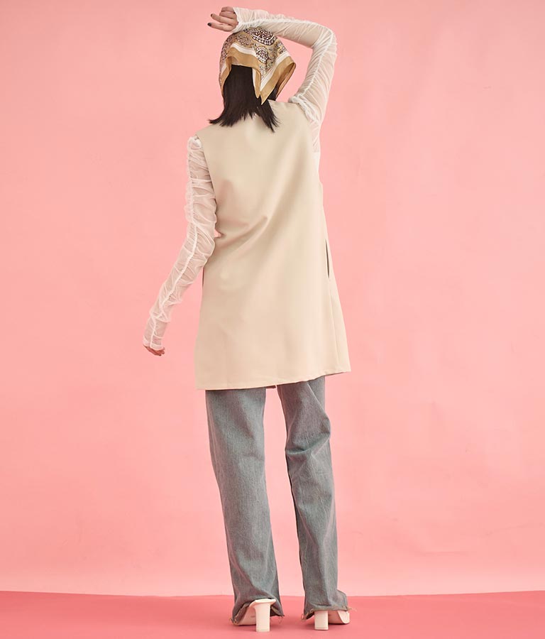 ダブルクロス ロング ジレ 364-9664