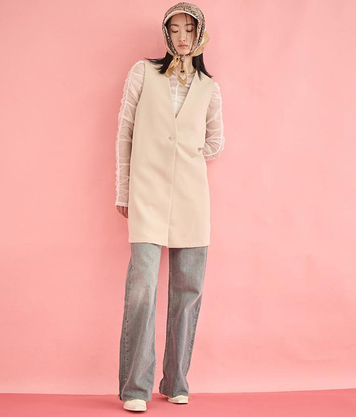 ダブルクロス ロング ジレ 364-9664