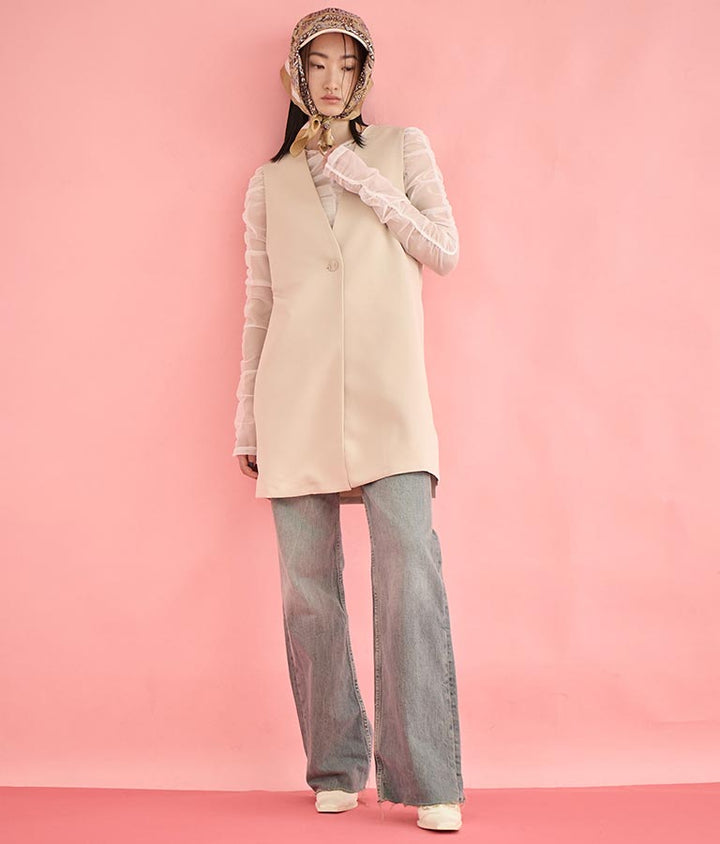 ダブルクロス ロング ジレ 364-9664