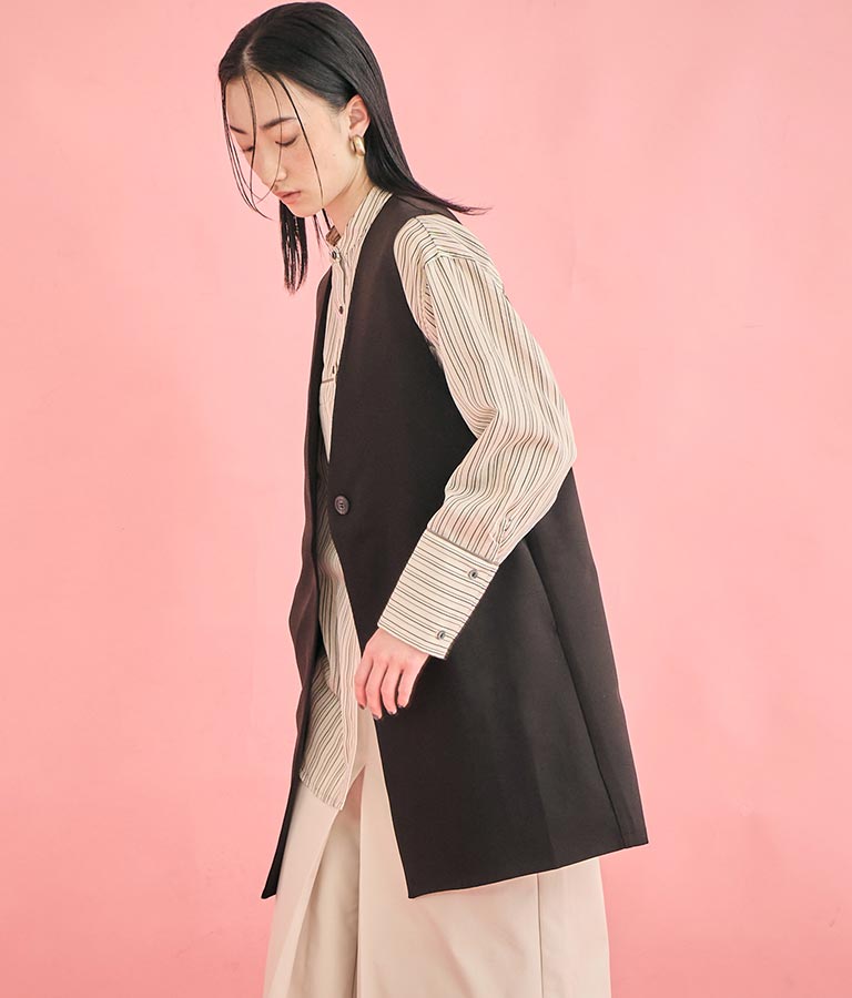 ダブルクロス ロング ジレ 364-9664