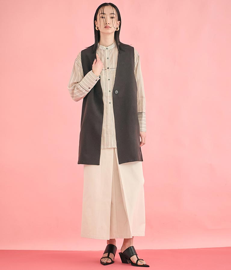 ダブルクロス ロング ジレ 364-9664