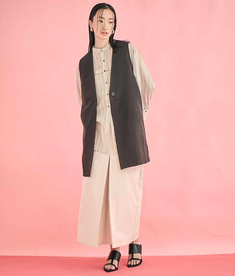 ダブルクロス ロング ジレ 364-9664