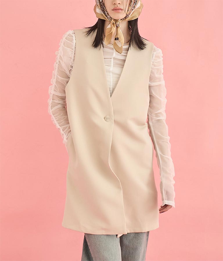 ダブルクロス ロング ジレ 364-9664