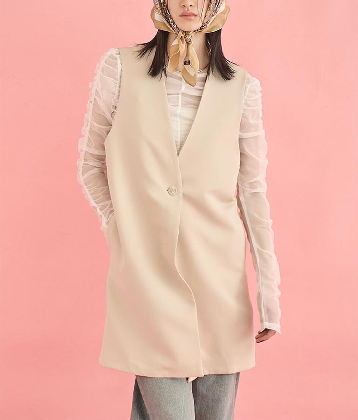 ダブルクロス ロング ジレ 364-9664