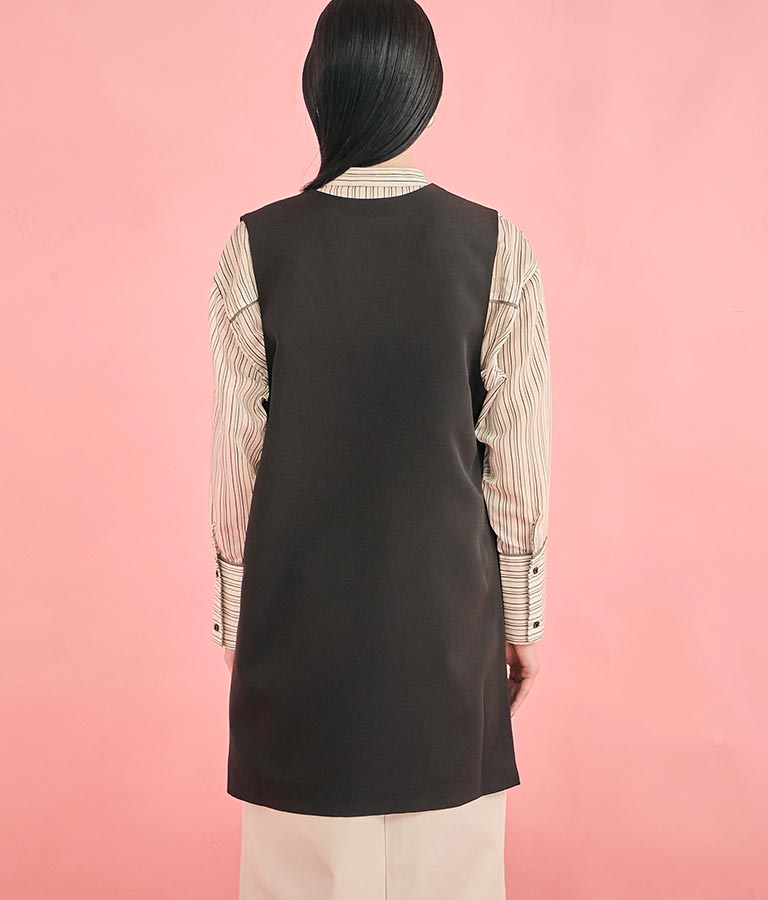 ダブルクロス ロング ジレ 364-9664