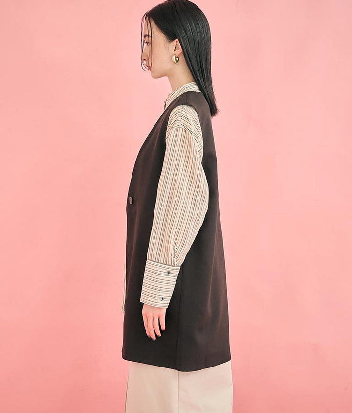 ダブルクロス ロング ジレ 364-9664