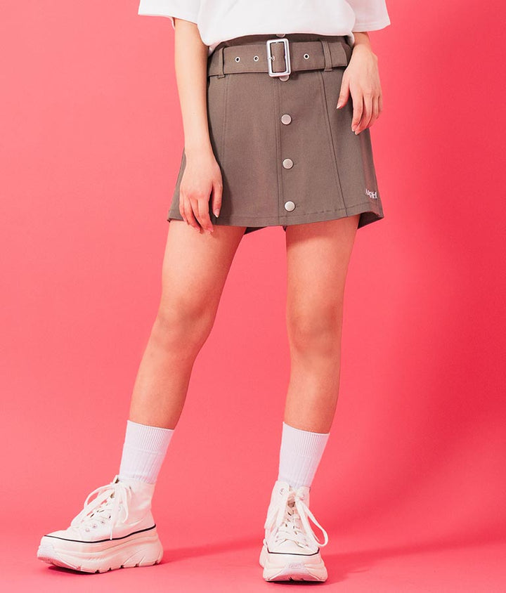 ストレッチ ツイル ベルト付 スカパン 911-7630