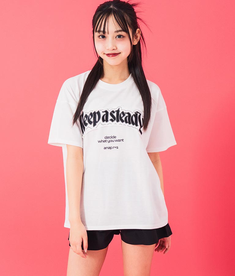 ANAP R+S ダメージ ワッペン ロゴ Tシャツ 【ユニセックス】913-7629